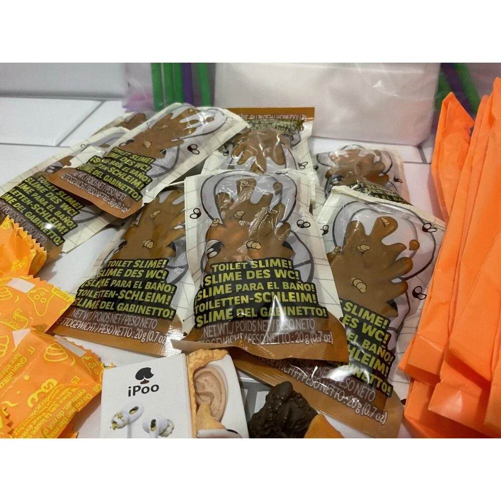 Gross Giggles Party Kit - Juice Pouches, Slime, Gross Mini Brands Merc - 10 kids
